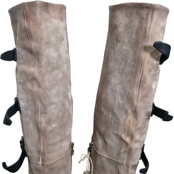 A.S. 98 Shaylynn Tatum Boot Taupe Suede Knee High Size 38 - Picture 8 of 16